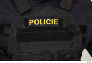 Photos Michael Summers Cop bulletproof vest detail of uniform upper…